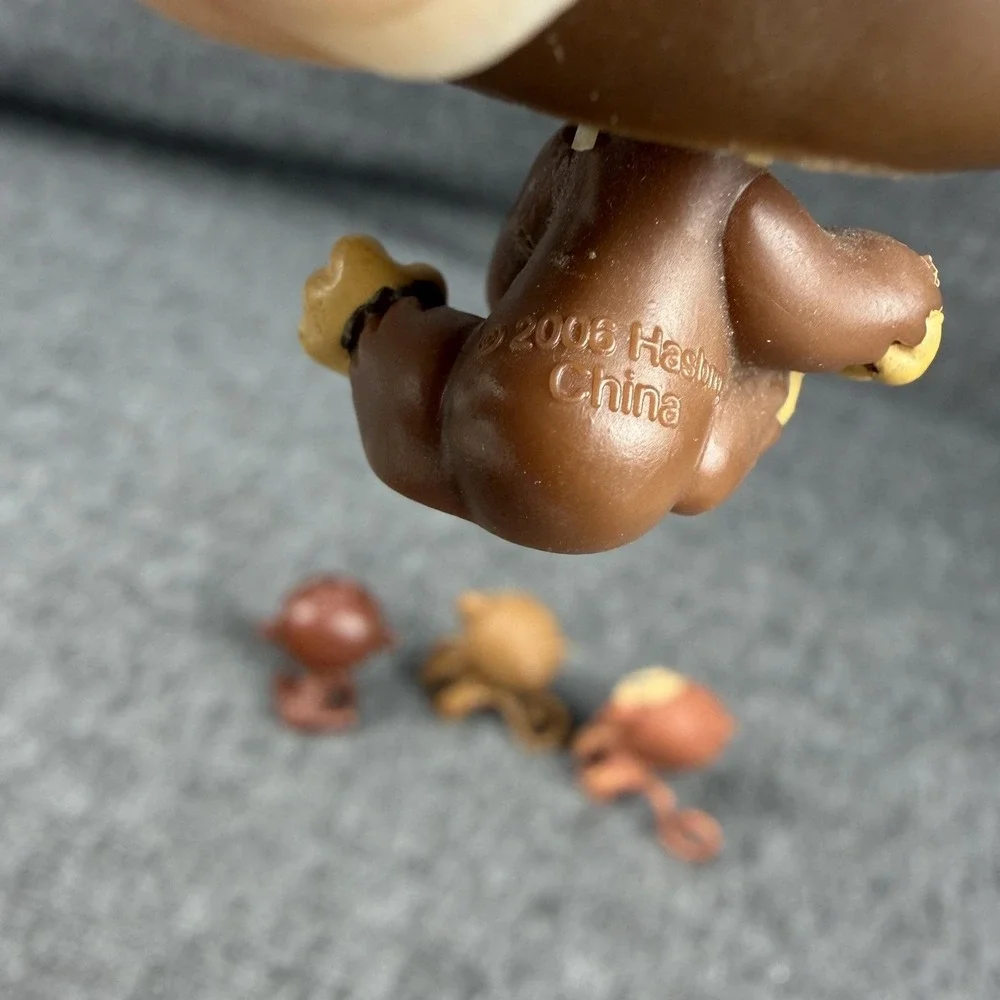 Hasbro Brown Mini Monkey Littlest Pet Shop LPS Figures Lot Of 4 (359 57 56 485)